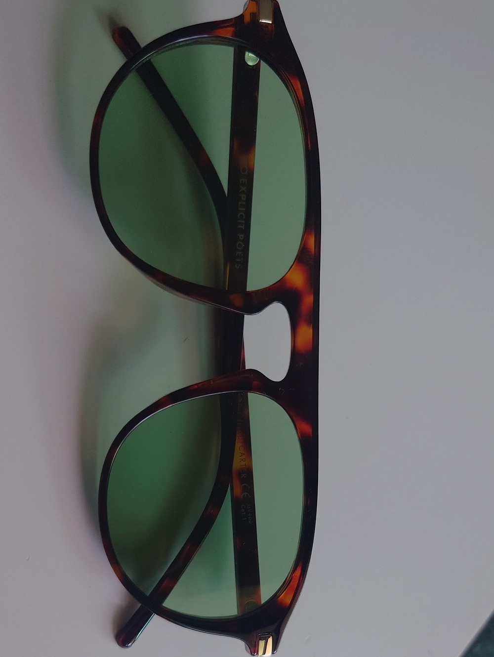 Explicit Poets - Original Carter - Tortoiseshell Sunglasses with Green Lenses